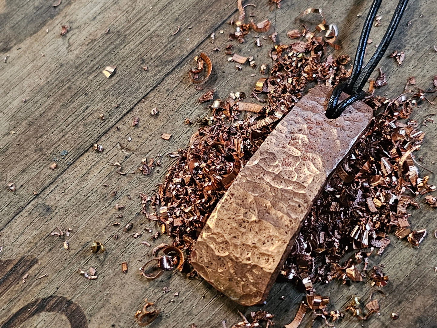 Handmade copper pendant necklace